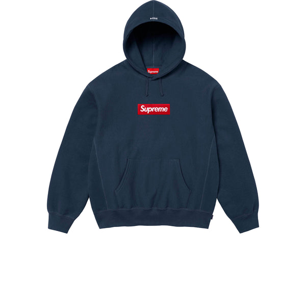 SUPREME BOX LOGO HOODED SWEATSHIRT NAVY FW24