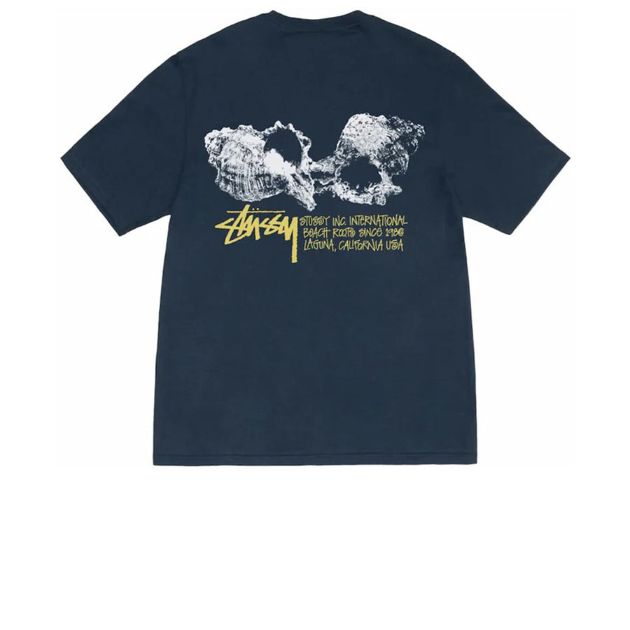 STUSSY SHELLS TEE NAVY