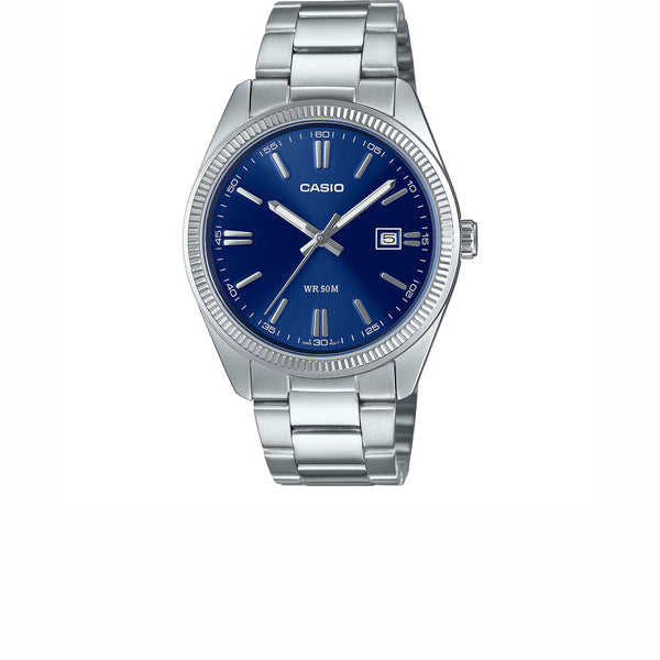 CASIO ANALOG SILVER BLUE MTP-1302D-2A