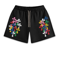 Bravest Studios Melrose Multicolor Shorts Black Mesh Shorts X-Large, Size  XL