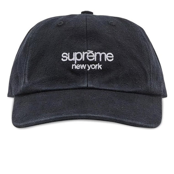 SUPREME CLASSIC LOGO 6-PANEL BLACK SS23