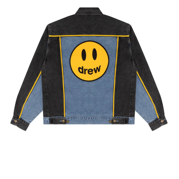 DREW HOUSE OVERSIZED MASCOT TRUCKER JACKET VINTAGE COLOR BLOCK FW22