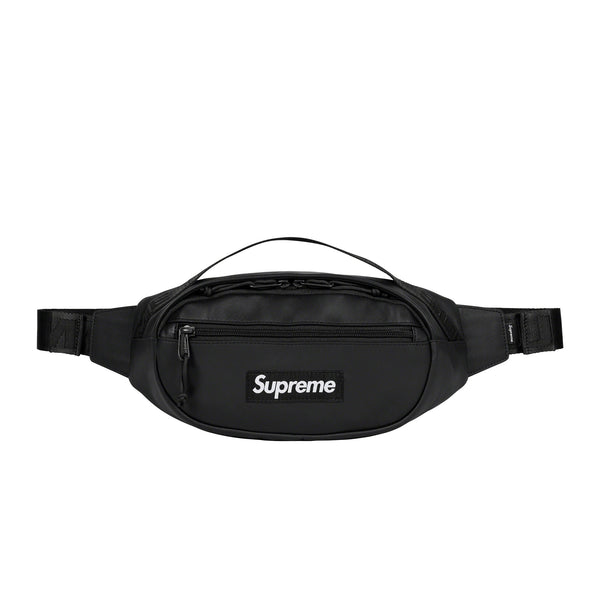 SUPREME LEATHER WAIST BAG BLACK 2023