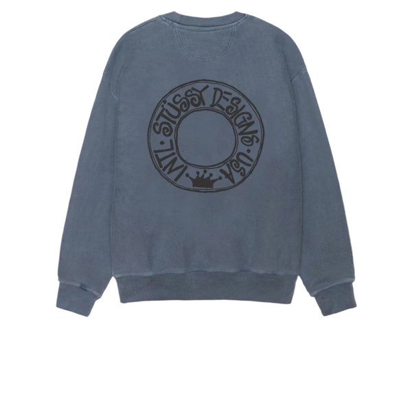 STUSSY BUANA CREW PIGMENT DYED NAVY