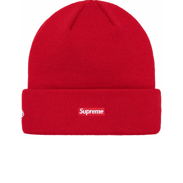 SUPREME NEW ERA SCRIPT BEANIE RED FW24