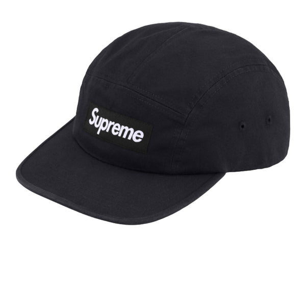 SUPREME WASHED CHINO TWILL CAMP CAP BLACK SS24