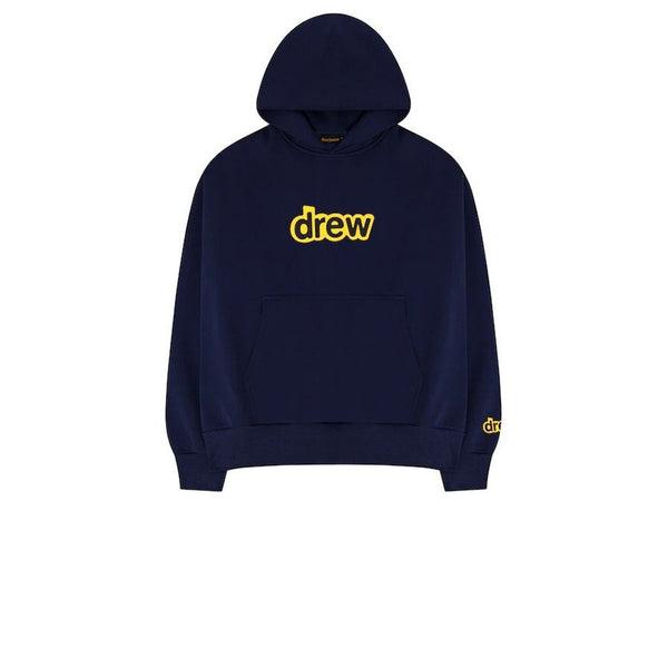 DREW HOUSE SECRET HOODIE HOODIE DARK NAVY FW22 - Replay chest logo ...