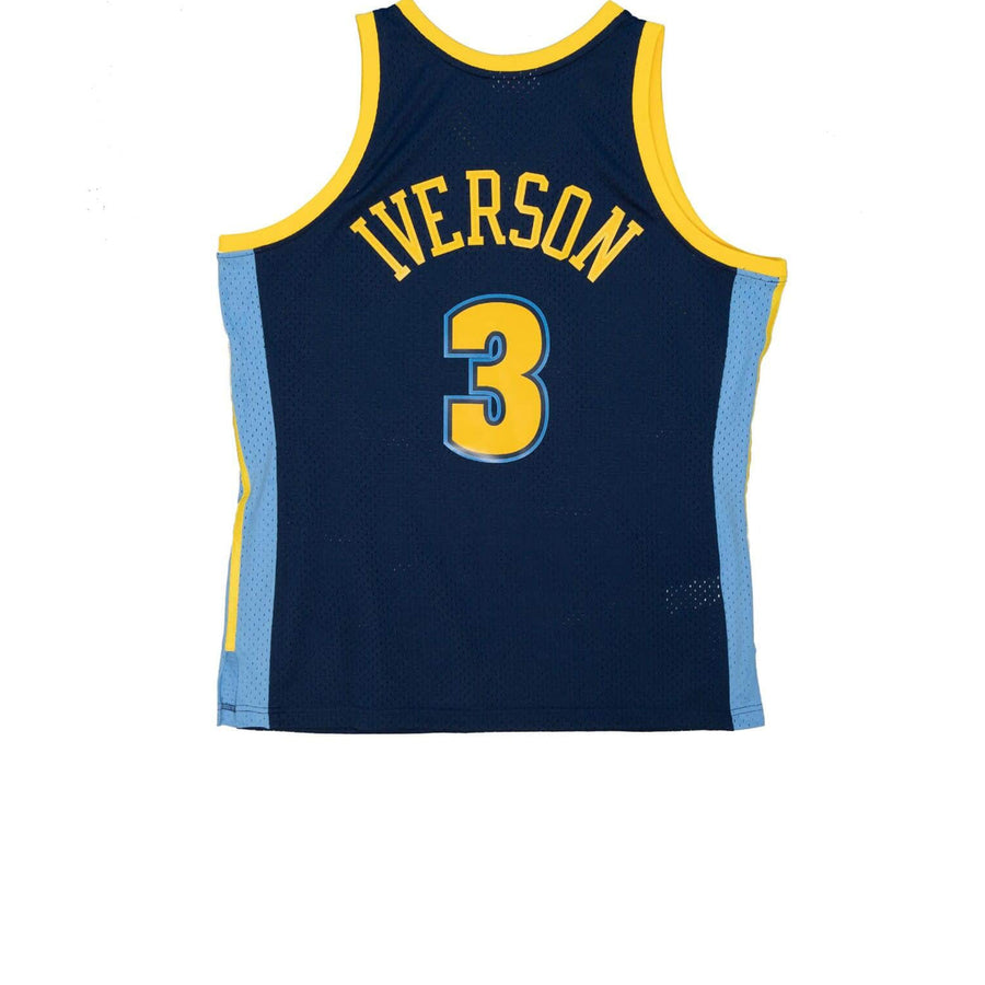 MITCHELL & NESS HARDWOOD CLASSIC SWINGMAN DENVER NUGGETS ALLEN IVERSON 2006-07 ALTERNATE JERSEY BLUE