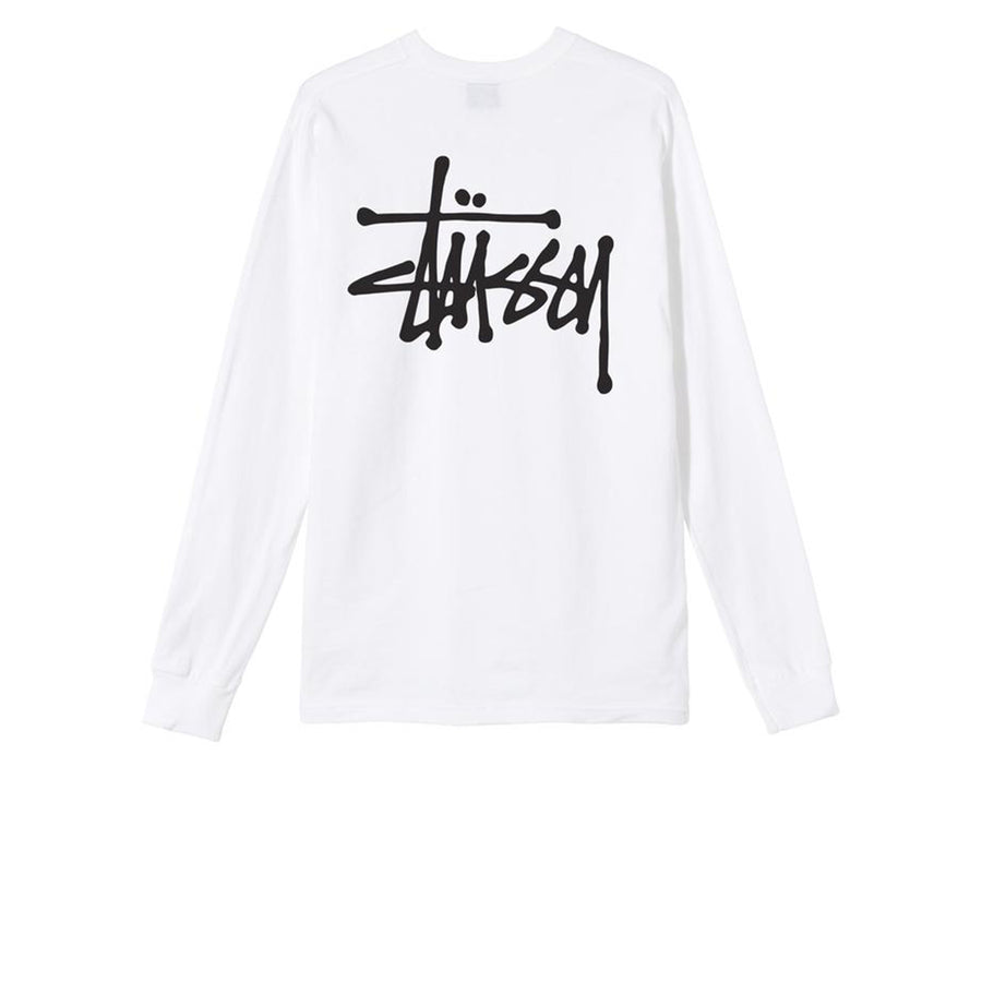 STUSSY BASIC STUSSY LS TEE WHITE