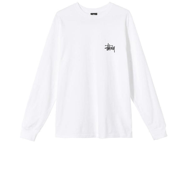 STUSSY BASIC STUSSY LS TEE WHITE