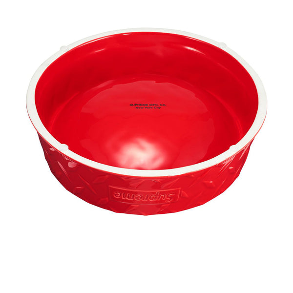 SUPREME DIAMOND PLATE DOG BOWL RED SS23 - HotelomegaShops