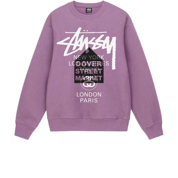 STUSSY DSM WORLD TOUR CREWNECK ORCHID