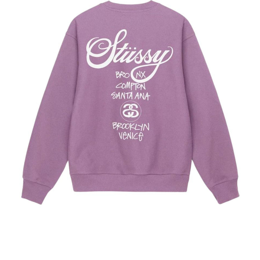 STUSSY DSM WORLD TOUR CREWNECK ORCHID