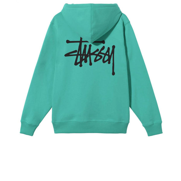 Stussy green zip up hoodie Clearance