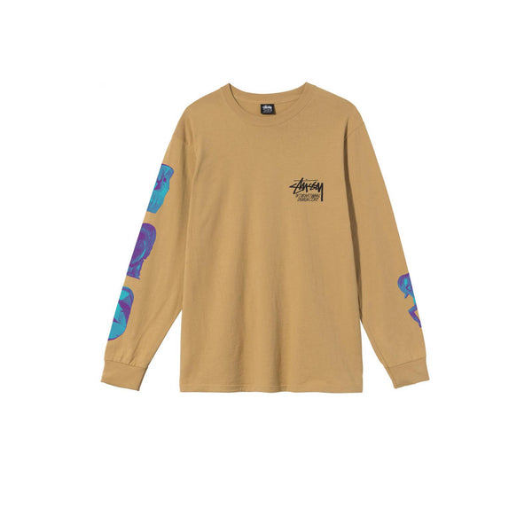 STUSSY MASKED LS TEE KHAKI