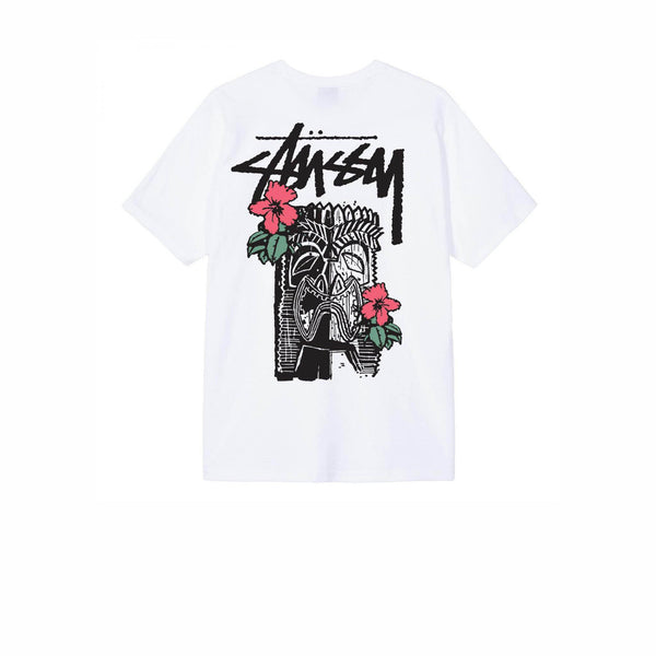 STUSSY TIKI TRIBE TEE WHITE - Stay Fresh