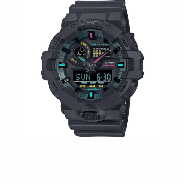 CASIO ANALOG-DIGITAL GA-700 SERIES BLACK GA-700MF-1A