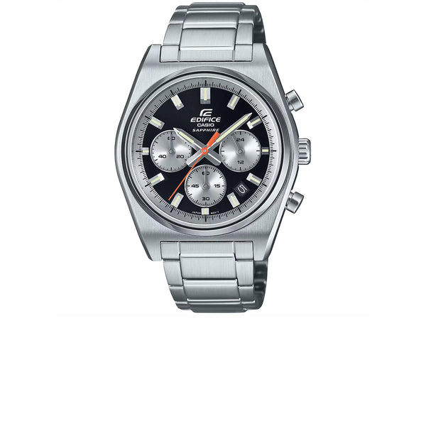 CASIO STANDARD CHRONOGRAPH EDIFICE SILVER BLACK EFB-730D-1AV