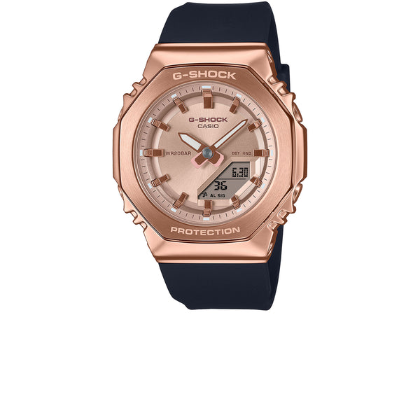 CASIO G-SHOCK ANALOG-DIGITAL WOMEN ROSE GOLD BLACK GM-S2110PG-1A4