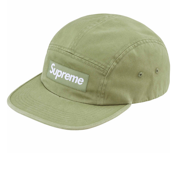 SUPREME WASHED CHINO TWILL CAMP CAP LIGHT OLIVE SS24