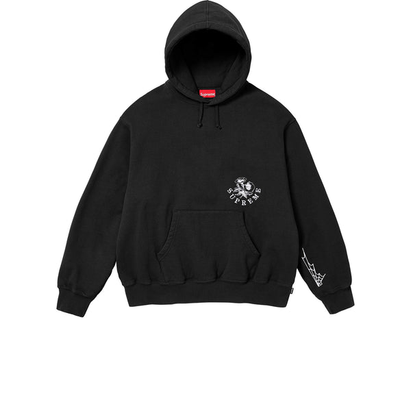 SUPREME WILD EMBROIDERED HOODED SWEATSHIRT BLACK FW24