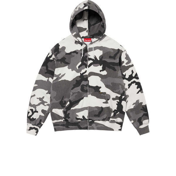 SUPREME WORK ZIP UP HOODED SWEATSHIRT SNOW CAMO FW24