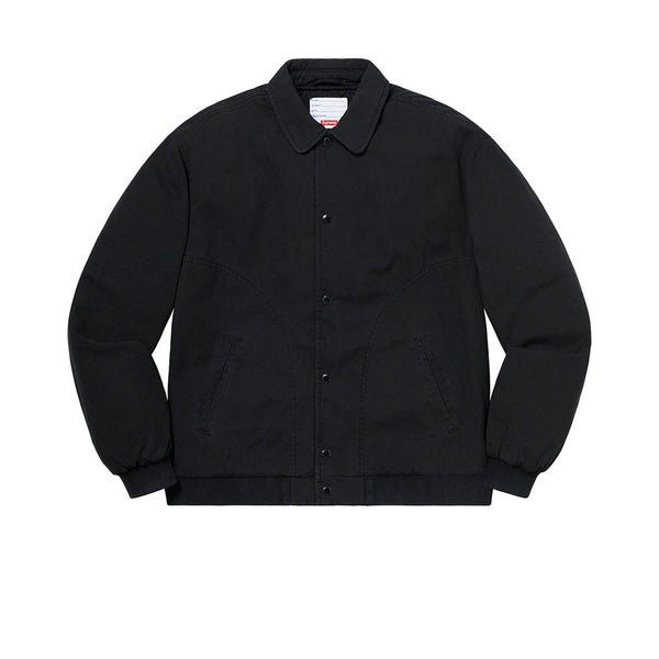 SUPREME TWILL VARSITY JACKET BLACK SS20 - Stay Fresh