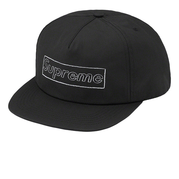 SUPREME KAWS CHALK LOGO 5-PANEL BLACK SS21