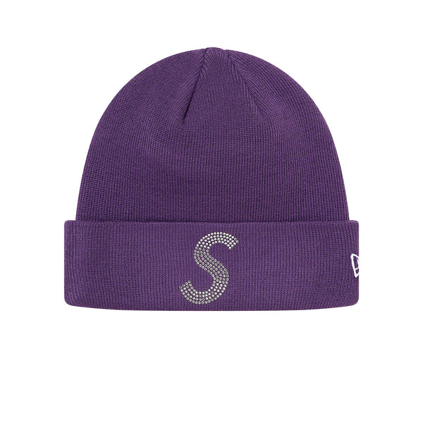 SUPREME NEW ERA SWAROVSKI S LOGO BEANIE PURPLE 2021