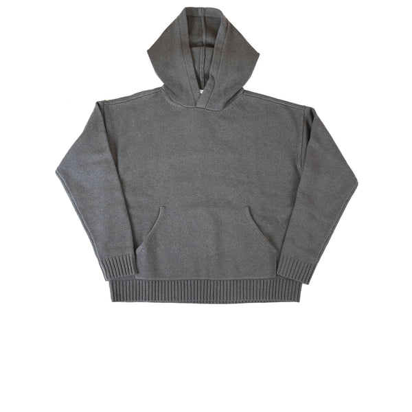 HIDDEN NY CASHMERE BLEND KNIT HOODIE GREY FW21
