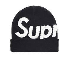 SUPREME BIG LOGO BEANIE BLACK FW21 - Stay Fresh