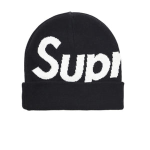 SUPREME BIG LOGO BEANIE BLACK FW21