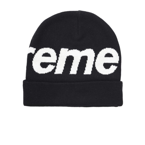 SUPREME BIG LOGO BEANIE BLACK FW21 - Stay Fresh