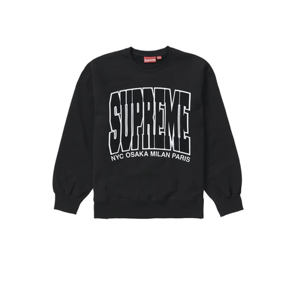 SUPREME CITIES ARC CREWNECK BLACK FW21 - Stay Fresh