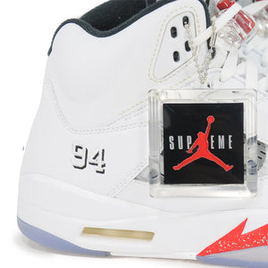 Supreme x Air Jordan 5 White 824371-101 Release Date