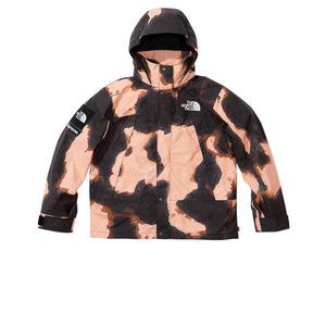 supreme x the north face bleached denim print mountain jacket