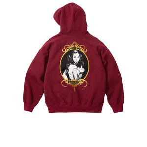 SUPREME HYSTERIC GLAMOUR ZIP UP HOODED SWEATSHIRT CARDINAL SS21
