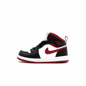 Jordan 1 mid hot sale black white gym red