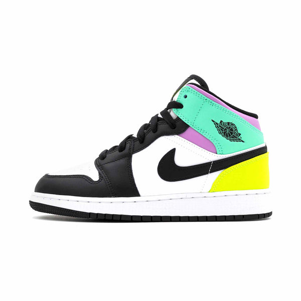 AIR JORDAN 1 MID PASTEL BLACK TOE GS (YOUTH) - Stay Fresh