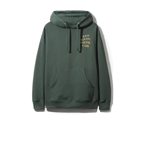 ANTI SOCIAL SOCIAL CLUB BLINDED BACK HOODIE GREEN (WITH GOLD GLITTER)