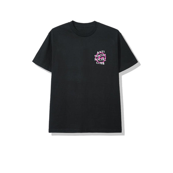 FRAGMENT X ANTI SOCIAL SOCIAL CLUB PINK BOLT TEE BLACK FW19