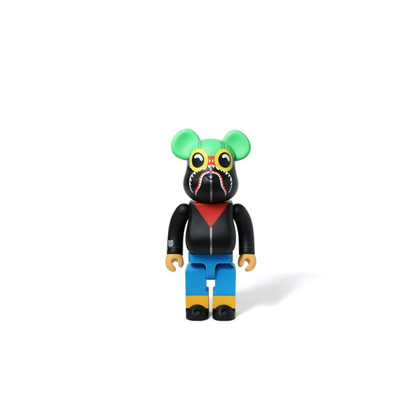 HEBRU BRANTLEY X BEARBRICK FLYBOY SHARK BLACK 100%