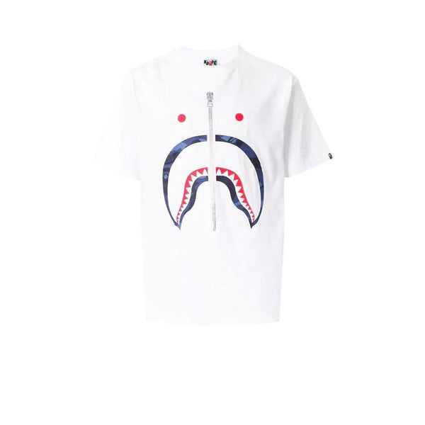 BAPE COLOR CAMO SHARK TEE WHITE BLUE Stay Fresh