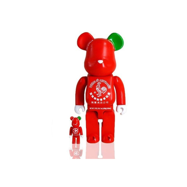 SRIRACHA X BAIT X BEARBRICK RED 100% & 400% SET - Stay Fresh