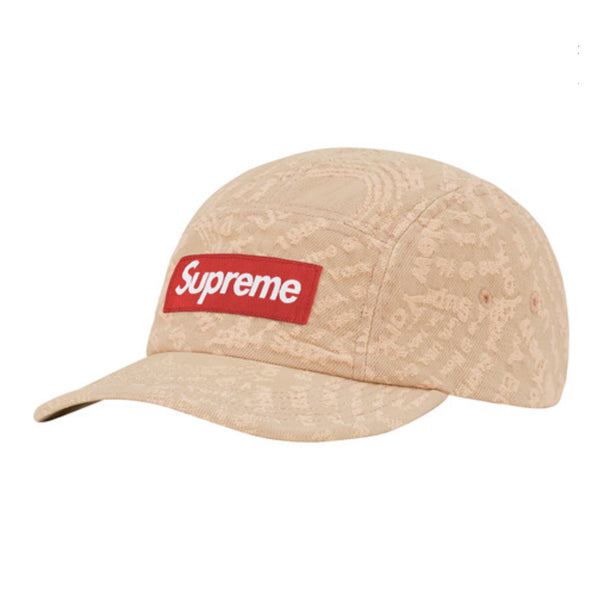 SUPREME CIRCLES JACQUARD DENIM CAMP CAP BROWN FW21 - Stay Fresh