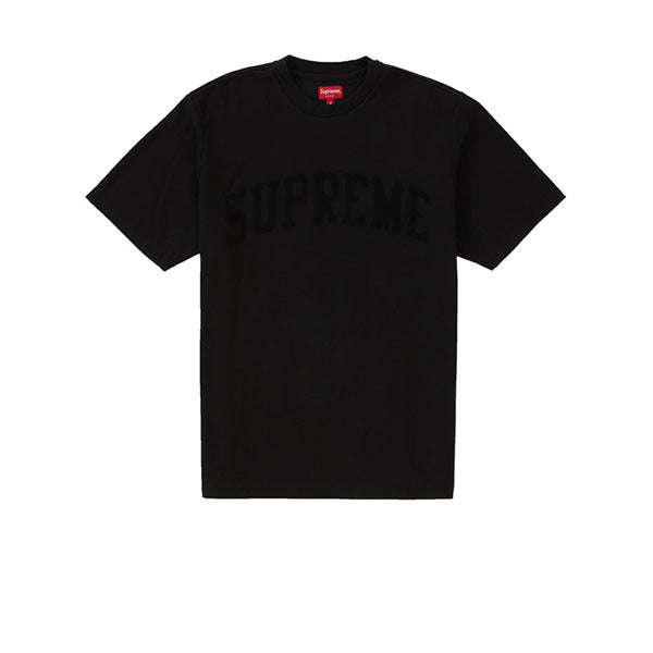 SUPREME CHENILLE ARC LOGO S/S TOP BLACK FW19 - Stay Fresh