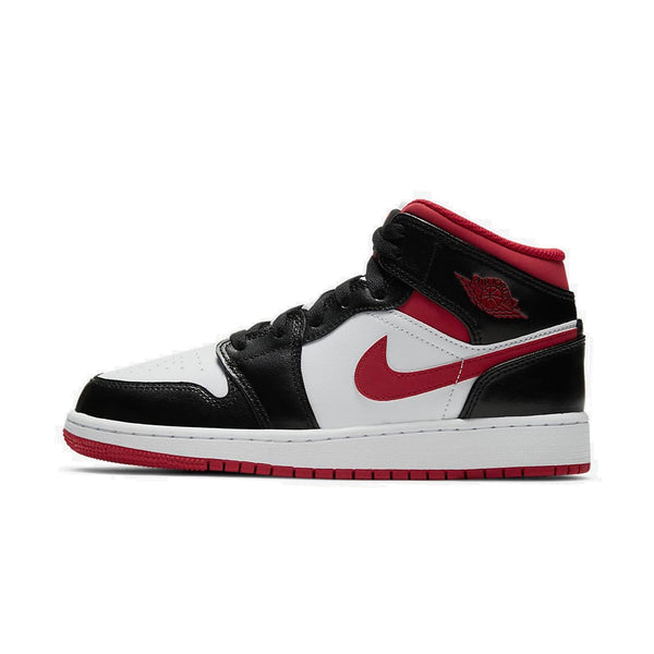 AIR JORDAN 1 MID BLACK GYM RED GS (YOUTH) 2021