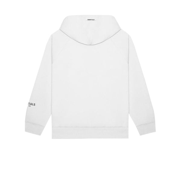 FEAR OF GOD ESSENTIALS 3D SILICON APPLIQUE PULLOVER HOODIE WHITE