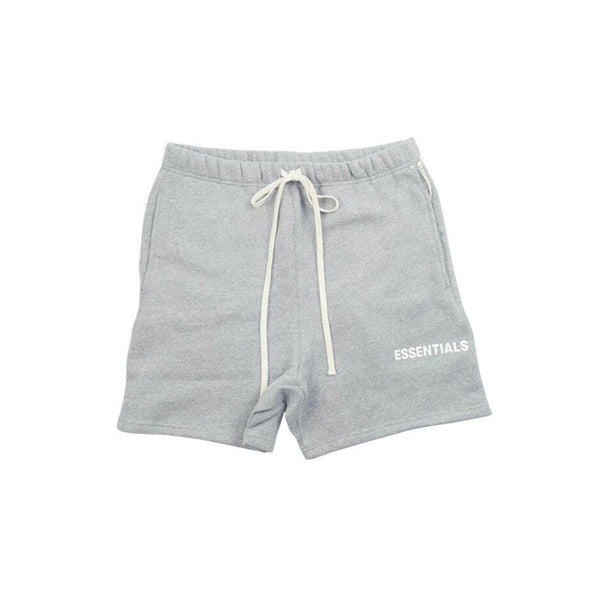 FEAR OF GOD ESSENTIALS GRAPHIC SWEAT SHORTS GREY/WHITE FW18