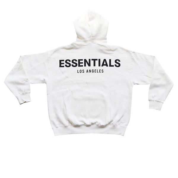 FEAR OF GOD ESSENTIALS LOS ANGELES 3M PULLOVER HOODIE WHITE - Stay